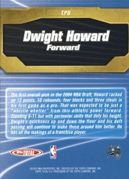 2004-05 Topps Total - Total Package #TP6 Dwight Howard Back