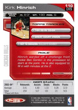 2004-05 Topps Total - Silver #110 Kirk Hinrich Back