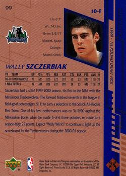 2000-01 Upper Deck #99 Wally Szczerbiak Back