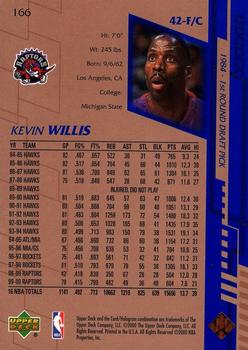 2000-01 Upper Deck #166 Kevin Willis Back