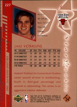 2000-01 Upper Deck #227 Jake Voskuhl Back