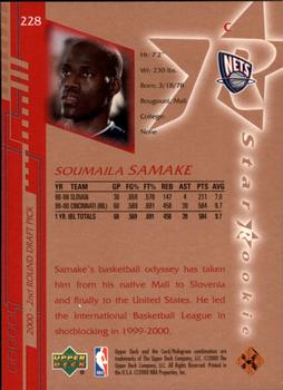 2000-01 Upper Deck #228 Soumaila Samake Back