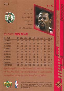 2000-01 Upper Deck #253 Randy Brown Back