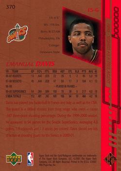 2000-01 Upper Deck #370 Emanual Davis Back