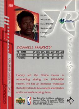 2000-01 Upper Deck Encore #158 Donnell Harvey Back