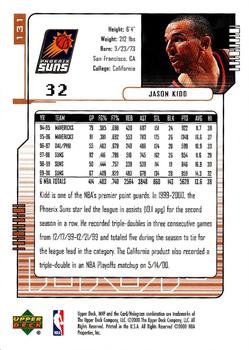2000-01 Upper Deck MVP #131 Jason Kidd Back