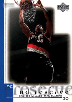 2000-01 UD Reserve #67 Rasheed Wallace Front