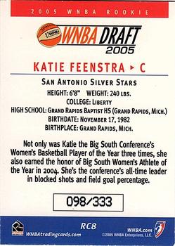 2005 Rittenhouse WNBA - Rookies #RC8 Katie Feenstra Back