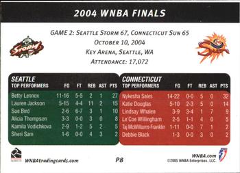 2005 Rittenhouse WNBA - 2004 Playoffs #P8 Seattle Storms Back to Tie Series Back