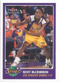 2001 Fleer Tradition WNBA #4 Nicky McCrimmon Front