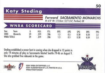 2001 Fleer Tradition WNBA #50 Katy Steding Back