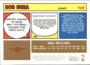 2005-06 Bazooka - Gold #149 Bob Sura Back