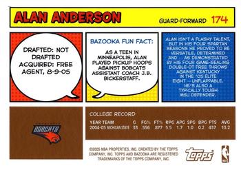 2005-06 Bazooka - Gold #174 Alan Anderson Back