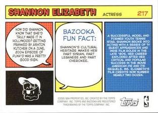 2005-06 Bazooka - Minis #217 Shannon Elizabeth Back