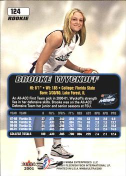 2001 Ultra WNBA #124 Brooke Wyckoff Back
