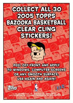 2005-06 Bazooka - Window Clings #NNO Seattle SuperSonics Back