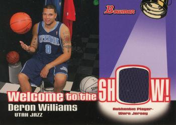 2005-06 Bowman - Welcome to the Show Relics #WSR-DW Deron Williams Front