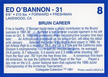 1991-92 Collegiate Collection UCLA #8 Ed O'Bannon Back