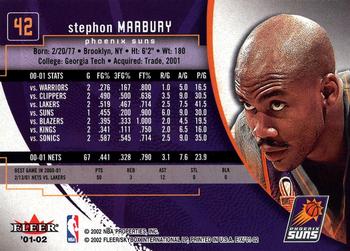 2001-02 E-X #42 Stephon Marbury Back