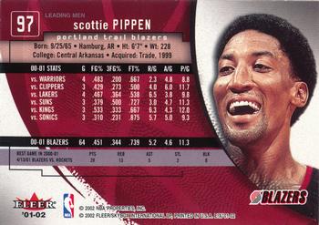 2001-02 E-X #97 Scottie Pippen Back