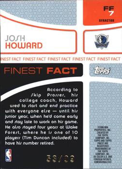 2005-06 Finest - Fact X-Fractors #FF7 Josh Howard Back