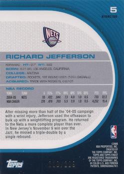 2005-06 Finest - X-Fractors #5 Richard Jefferson Back