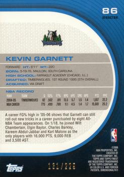 2005-06 Finest - X-Fractors #86 Kevin Garnett Back
