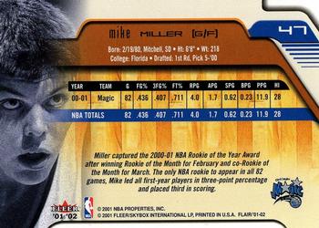 2001-02 Flair #47 Mike Miller Back