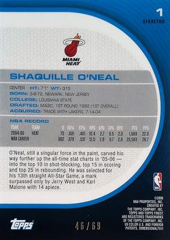 2005-06 Finest - X-Fractors Green #1 Shaquille O'Neal Back