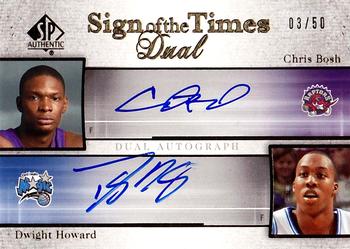 2005-06 SP Authentic - Sign of the Times Dual #SD-BH Chris Bosh / Dwight Howard Front