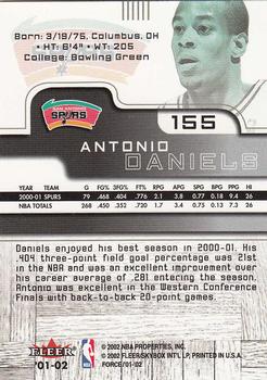 2001-02 Fleer Force #155 Antonio Daniels Back
