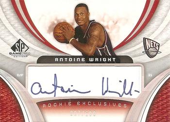 2005-06 SP Game Used - Rookie Exclusive Autographs #RE-AW Antoine Wright Front