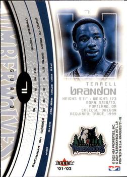 2001-02 Fleer Marquee #71 Terrell Brandon Back