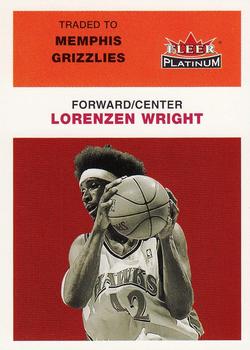 2001-02 Fleer Platinum #123 Lorenzen Wright Front