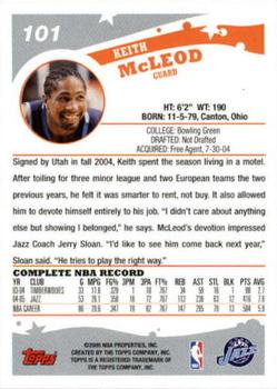 2005-06 Topps 1st Edition #101 Keith McLeod Back