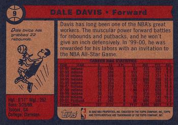 2001-02 Topps Heritage #9 Dale Davis Back