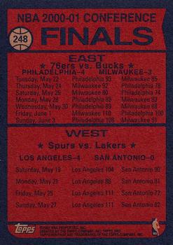 2001-02 Topps Heritage #248 Conference Finals Back