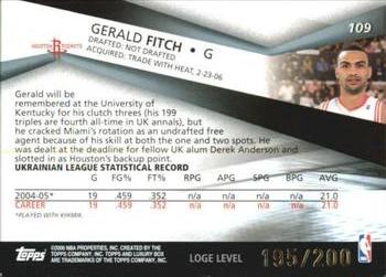 2005-06 Topps Luxury Box - Loge Level #109 Gerald Fitch Back