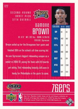 2001-02 UD PlayMakers Limited #122 Damone Brown Back