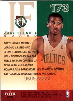 2001-02 Ultra #173 Joseph Forte Back