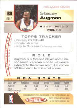 2005-06 Topps Total - Silver #180 Stacey Augmon Back