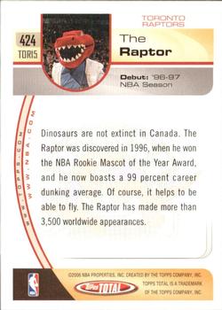 2005-06 Topps Total - Silver #424 The Raptor Back
