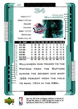 2001-02 Upper Deck MVP #47 Corliss Williamson Back