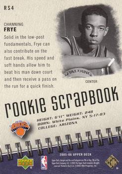 2005-06 Upper Deck - Rookie Scrapbook #RS4 Channing Frye Back