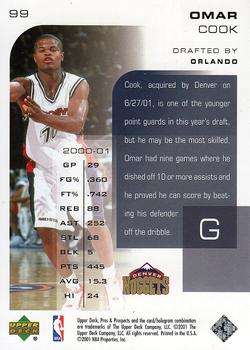 2001-02 Upper Deck Pros & Prospects #99 Omar Cook Back