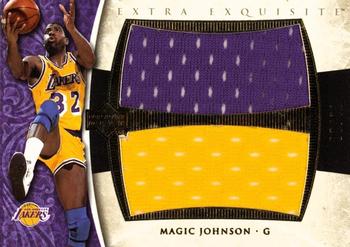 2005-06 Upper Deck Exquisite Collection - Extra Exquisite Dual #ED-MA Magic Johnson Front