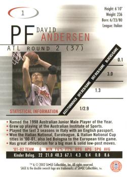 2002 SAGE #1 David Andersen Back