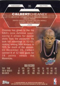 2002-03 Finest #35 Calbert Cheaney Back