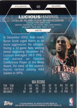 2002-03 Finest #48 Lucious Harris Back