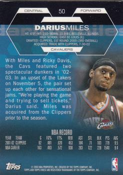 2002-03 Finest #50 Darius Miles Back
